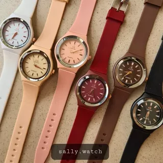 JAM TANGAN WANITA FASHION CK KARET BEST SELLER HARGA TERJANGKAU BAHAN PREMIUM