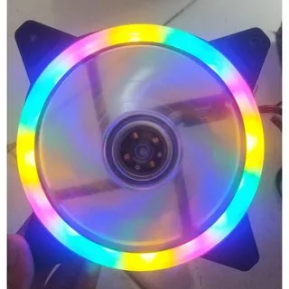 Fan Casing 12cm LED Kipas Casing RGB Rainbow