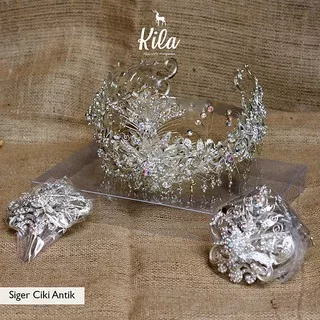 Siger Mahkota Sunda Ciki Antik Halus Silver / Gold Premium