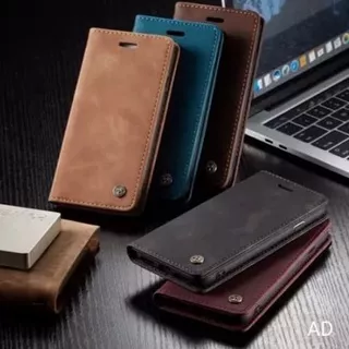 Case Flip Samsung A5 2017 Original CASEME Leather Wallet Casing