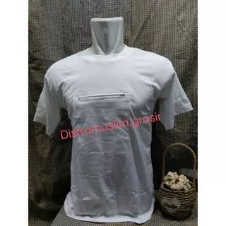 Kaos Oblong Pendek Haji Umroh Saku Kantong 1 / Perlengkapan Haji Umroh Pria ECER / GROSIR MURAH