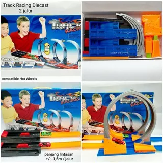 MAINAN TRACK RACING HOT WHEEL 2 IN 1- KADO MAINAN ANAK MURAH