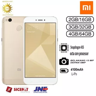 Xiaomi Redmi 4X Ram 4/64GB- 3/32GB- 2/16GB Garansi 1 Tahun