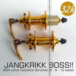 Hub Freehub RAZE 32H - Freehub JANGKRIK 4 Bearing - RAZE Hub Freehub 6 Bearing Jangkrik GOLD