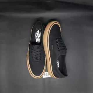 VANS AUTHENTIC CLASSIC BLACK GUM PREMIUM IMPORT SEPATU PRIA WANITA SEPATU SNEAKERS VANS