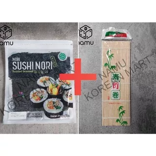 Sushi Nori Halal 5 lembar - Roasted Seaweed / Gaimbap Nori / Rumput Laut untuk Kimbab Gimbab Sushi Mat Roll Tikar Sushi.