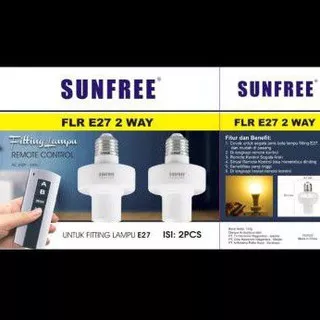 FITTING REMOTE CONTROL 2 LAMP HOLDER WIRELESS SUNFREE FLR E27 2WAY