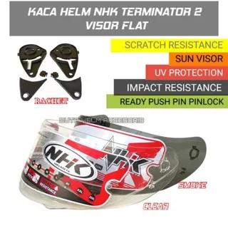 FLAT VISOR HELM NHK TERMINATOR Kaca Helm FULL FACE