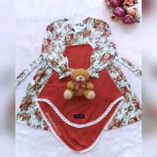 Salsabilla Gamis Anak katun jepang  SA74 baju muslim bayi perempuan cantik lucu imut nyaman simple