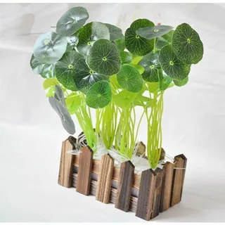 Daun Pegagan Hias Tanaman Herba Lotus Plastik Hiasan Rumah Meja Kafe Artificial Leaf AL02