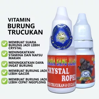 CRYSTAL RSJ ROPEL VITAMIN DOPING BURUNG TRUCUK TROCOK JOGJOG CUCAK KUTILANG PLECI GACOR JUARA DURASI