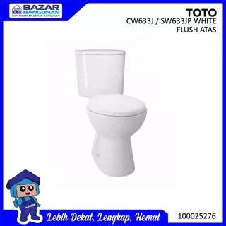 Toto - Closet / Kloset / Toilet Duduk Cw633J Sw633Jp / Cw 633 J Sw 633 Jp White