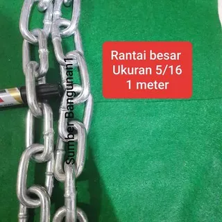 Rantai Pagar 1 meter ukuran 5/16 rantai pagar gembok rumah