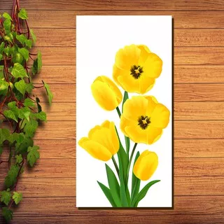 Hiasan Dinding Dekorasi Rumah Bunga tulip Kuning