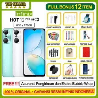 INFINIX HOT 12 PRO NFC - HOT 12 - HOT 12 play -  HOT 12i - HOT 11 PLAY 6/128 4/128 4/64 GB RAM 6GB 4GB ROM 128GB 64GB GARANSI RESMI