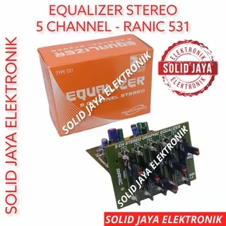 EQUALIZER 5 CHANNEL STEREO RANIC 5 CHANEL POTENSIO GESER EKUALISER STEREO GRAPHIC EQUALIZER RANIC