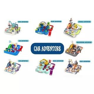 Mainan Anak Mobil-mobilan Car Adventure Mini 4 mobil kecil Space Adventure Train Truck animals