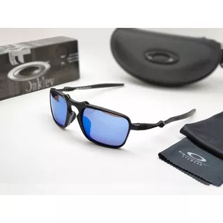 Kacamata OAKLEY OO6020 BADMAN POLARIZED Hitam Biru FULLSET