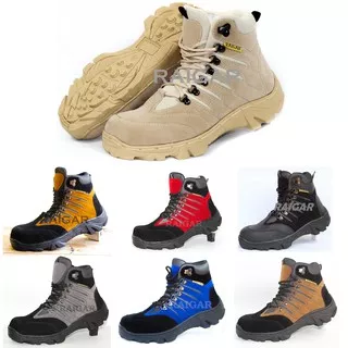 Sepatu Boots Pria Safety Ujung Besi Original Raigar Hiler Sol Delta 6 inc Kerja Lapangan