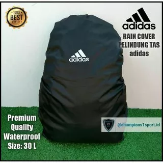 RAIN COVER / COVER BAG / PELINDUNG TAS ADIDAS - HITAM PREMIUM