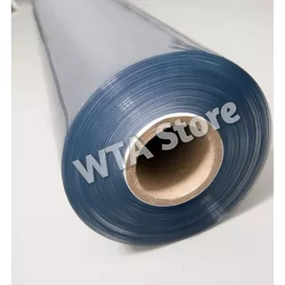 TIRAI PVC SHEET CURTAIN GORDEN TIRAI PLASTIK per meter Clear Bening Lentur 1mm 120cm