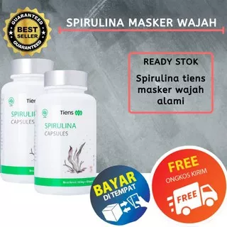 Spirulina tiens masker wajah alami untuk wajah berjerawat