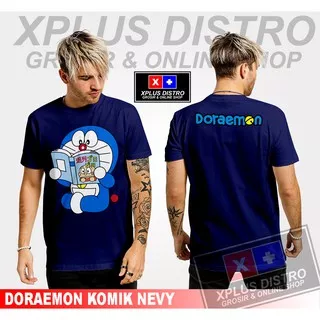 KAOS DISTRO ANIME/KARTUN DORAEMON KOMIK NEVY/KAOS DORAEMON/KAOS KARTUN/KAOS KARAKTER/KAOS PRIA LENGAN PENDEK/ATASAN MURAH COD/XPLUS_DISTRO