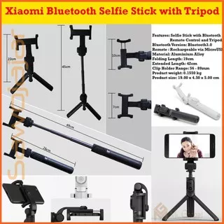 Xiaomi Selfie Stick with Bluetooth Remote and Tripod, Tongsis Xiaomi