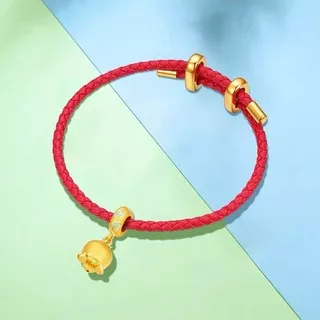 ?Imitation gold transfer bead bracelet female sand gold enamel lily of the valley beaded pendant necklace bracelet new