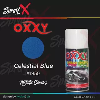 OXXY METALLIC CELESTIAL BLUE 1950 / BIRU TUA METALIK #1950 300ML - CAT SEMPROT / SPRAY PAINT / PILOX