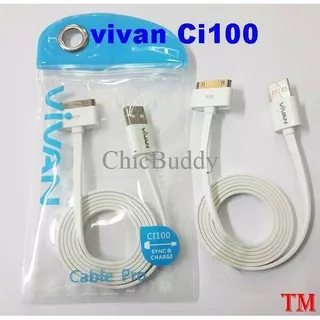 Vivan Ci100 Kabel Data Charger Iphone 4/4s/3s/3 - Charger Ipad 1/2/3 Ipod Apple