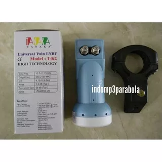 Lnb Ku Band Offset Tanaka dual output/untuk 2 Receiver + Braket