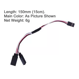 Kabel Y servo Futaba Connector Konektor 15cm 150mm arduino Cable servo jumper pesawat