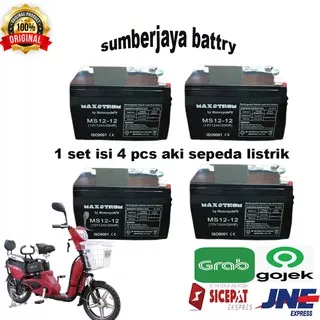 Aki SEPEDA LISTRIK SELIS BUTTERFLY 1 PAKET 12AH 12V PALING BAGUS merek sinus