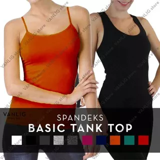 TANKTOP POLOS WANITA / WOMEN BASIC TANK TOP / KAMISOL / CAMISOL HITAM PUTIH WARNA