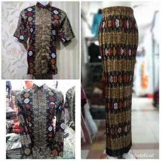 COUPLE BATIK / ROK PLISKET / ROK LILIT / ROK DUYUNG MOTIF SONGKET TORAJA HITAM