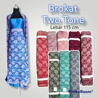 Kain Brukat Brokat Brocade Two Tone seri Mallow Lace Dua warna bahan halus