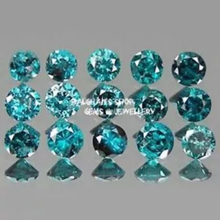 BERLIAN BIRU ASLI Natural Blue Diamond Eropa ORI Tabur 1.7mm Gugur 25 30 Bukan Berlian Banjar Murah