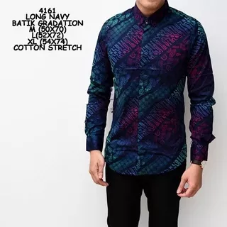 Kemeja Distro Batik Premium Pria Lengan Panjang Slimfit Long Batik Songket