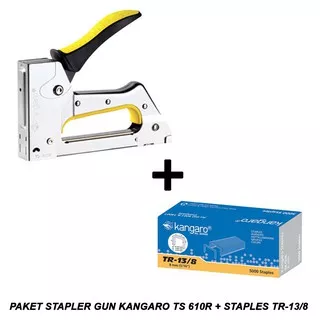 Paket Stapler Gun Kangaro TS 610R + Staples TR-13/8