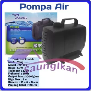 Pompa Air YANG YP-105 Hidroponik kolam Aquarium power heads Heavy Duty YP 105