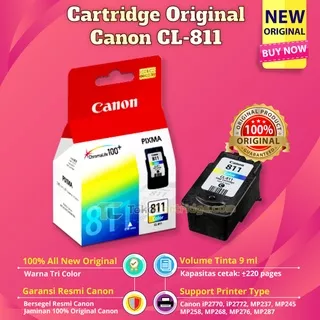 Canon Original Ink Cartridge CL-811 Color Tinta CL811 Printer Canon IP2770 MP258 MP287 MP237 Original