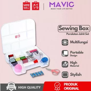 MINISO Kotak Benang Jahit / Alat Jahit Lengkap / Peralatan Jarum Satu Set Sewing Box Portable