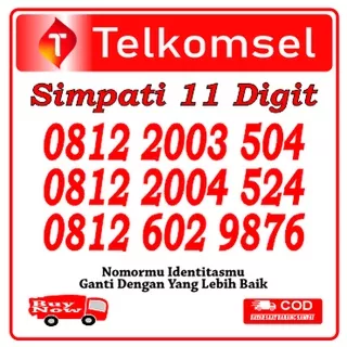 Kartu Perdana Simpati 11 Digit Nomor Cantik Perdana Telkomsel 4Glte Limited Edition 2003 2004