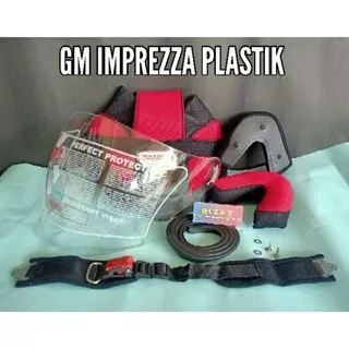 Paket Busa Helm GM IMPREZZA kancing plastik + Kaca Helm gm IMPREZZA + Lis Karet helm + Tali Helm