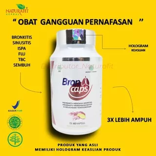 Obat gurah sesak nafas asma sinusitis sinus bronkitis batuk pilek menahun tbc paru broncaps ampuh