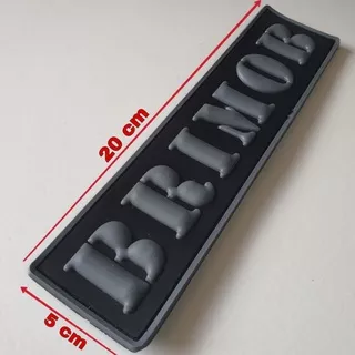 patch rubber pvc logo BRIMOB tulisan 3D timbul besar 20 x 5/rubber patch brimob/polisi/police/tempelan karet velcro