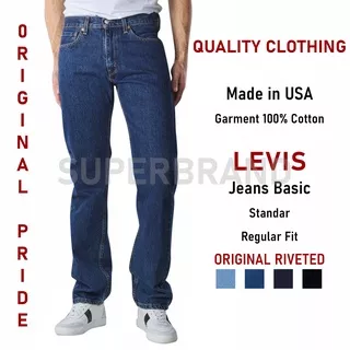 Levis 505 Reguler Pants ( Celana Jeans Pria Model Standar ) Ukuran 28-38 Panjang