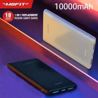 Powerbank MOFIT M11 10000mAh 2usb 2.4a Fast charge 100% ORIGINAL REAL KAPASITAS