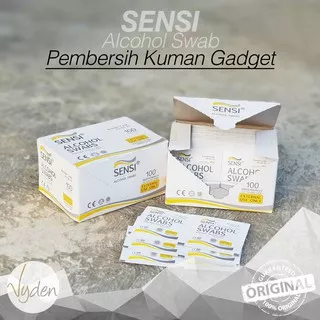 SENSI Alcohol Swab Tisu Alkohol Kertas Eceran Pembersih Gadget Tangan APD ORIGINAL